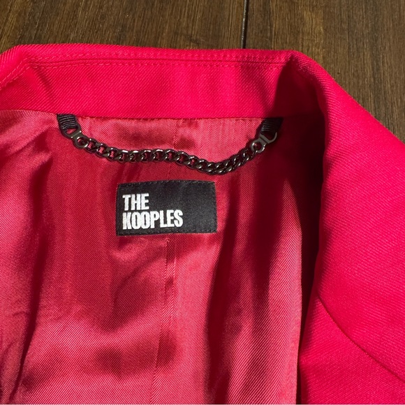 The Kooples Red Wool Blazer Jacket Size US 4 EU 36 NWT $545 - Picture 5 of 10